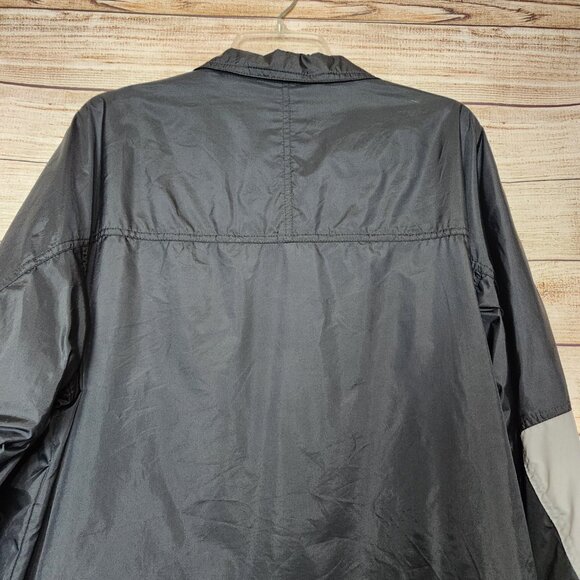 NIKE Windbreaker Jacket RN56323 Black Gray Zipper Men's Size Large Zip Pockets - Picture 14 of 16